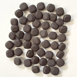 ボタン レトロ 四角 スクエア バリあり ブラウン 裏足 14mm 50個セット eu-121 1枚目の画像