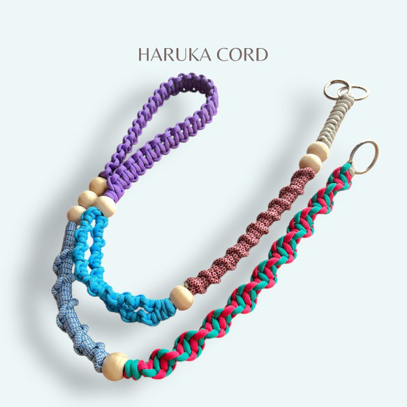 ショルダーストラップ スマホストラップ パラコード ミックス編み