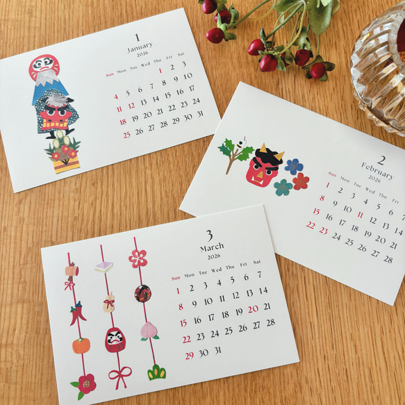 2026年 季節のイベントカレンダー（20部セット・名入れサービスあり）＊受付11/15まで 5枚目の画像