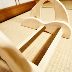 【限定１台】手作り木工　木製二胡スタンド （無塗装） ２丁掛け 7枚目の画像