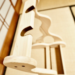 【限定１台】手作り木工　木製二胡スタンド （無塗装） ２丁掛け 11枚目の画像