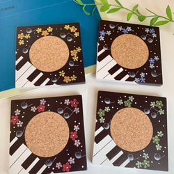 華やかピンク♡ピアノ鍵盤模様のウェルカムボード トールペイント