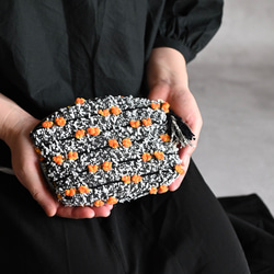 ［限定］ハロウィンパーティー尾州ツイードのラウンドポーチ 5枚目の画像