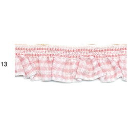 チェック・フリルリボン BEL-8621　カラー選択　1mより　 8枚目の画像