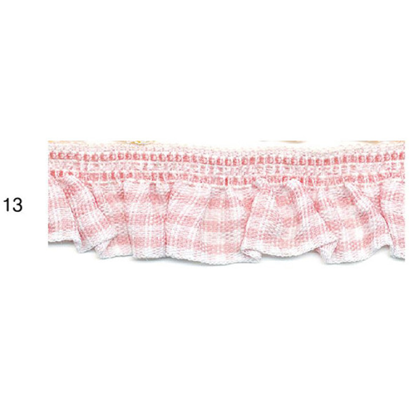 チェック・フリルリボン BEL-8621　カラー選択　1mより　 8枚目の画像