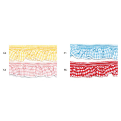 チェック・フリルリボン BEL-8621　カラー選択　1mより　 11枚目の画像