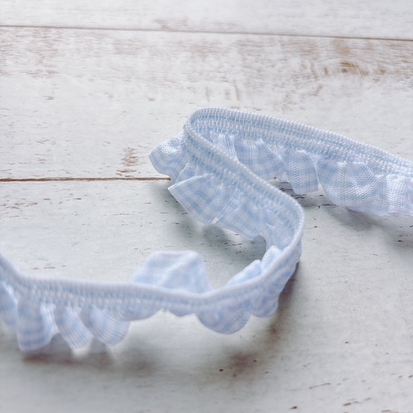 チェック・フリルリボン BEL-8621　カラー選択　1mより　 5枚目の画像