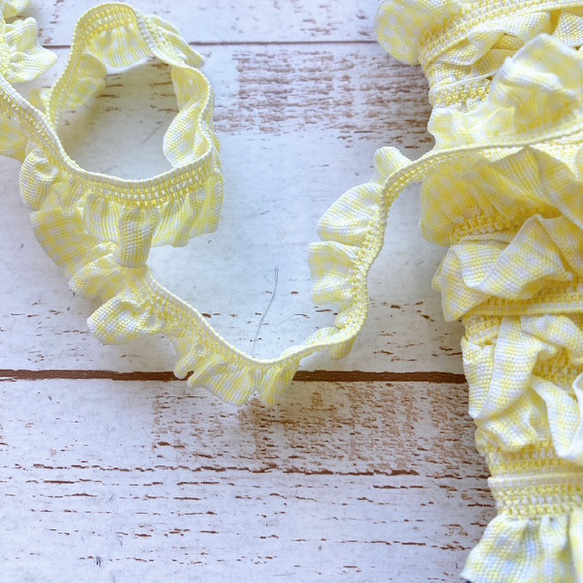 チェック・フリルリボン BEL-8621　カラー選択　1mより　 3枚目の画像