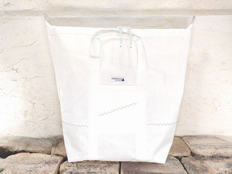 ビッグバッグ　【OS-013】オールドセイルズ／USEDセイル／セイルバッグ／ヨット／ハンドメイドバッグ ウィンチ