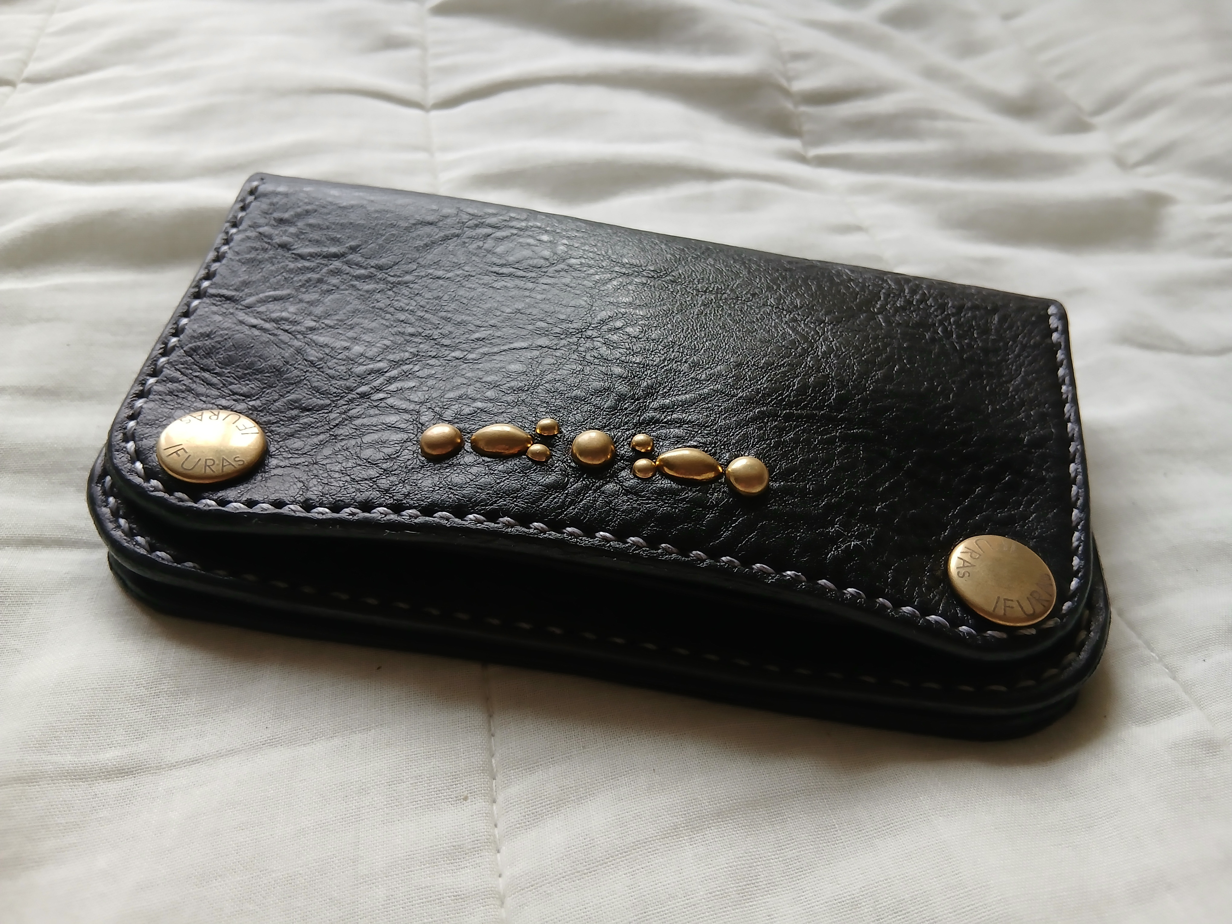 middle トラッカーウォレットアリゾナレザー スタッズ 受注生産