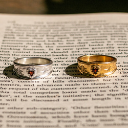 Stellar heart garnet ring      ハートのガーネットリング/送料無料 7枚目の画像