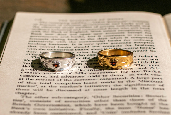 Stellar heart garnet ring      ハートのガーネットリング/送料無料 7枚目の画像