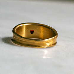 Stellar heart garnet ring      ハートのガーネットリング/送料無料 12枚目の画像