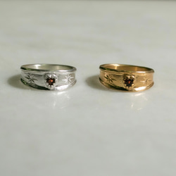 Stellar heart garnet ring      ハートのガーネットリング/送料無料 5枚目の画像