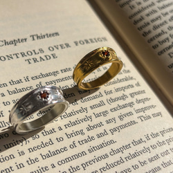 Stellar heart garnet ring      ハートのガーネットリング/送料無料 11枚目の画像