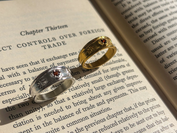 Stellar heart garnet ring      ハートのガーネットリング/送料無料 11枚目の画像