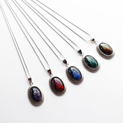 銀河 七宝焼のペンダント 箔ちらし七宝 12枚目の画像