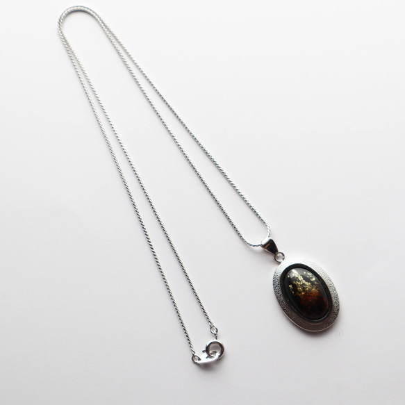 銀河 七宝焼のペンダント 箔ちらし七宝 5枚目の画像