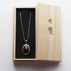 銀河 七宝焼のペンダント 箔ちらし七宝 6枚目の画像