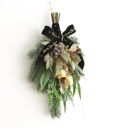 クリスマス☆ベルショートスワッグ【受注制作】 3枚目の画像