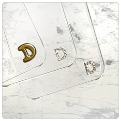 スマホケース iPhoneケース ハードケース クリアケース ソフトケース イニシャルケース デコ 名入れ クリア 3枚目の画像