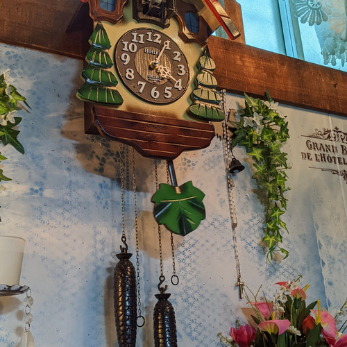 当時物 骨董品の時計 鳩時計 壁掛け時計 振り子時計 ウォール