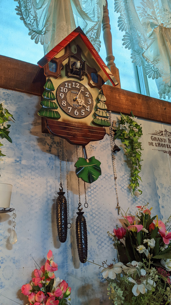 当時物 骨董品の時計 鳩時計 壁掛け時計 振り子時計 ウォール