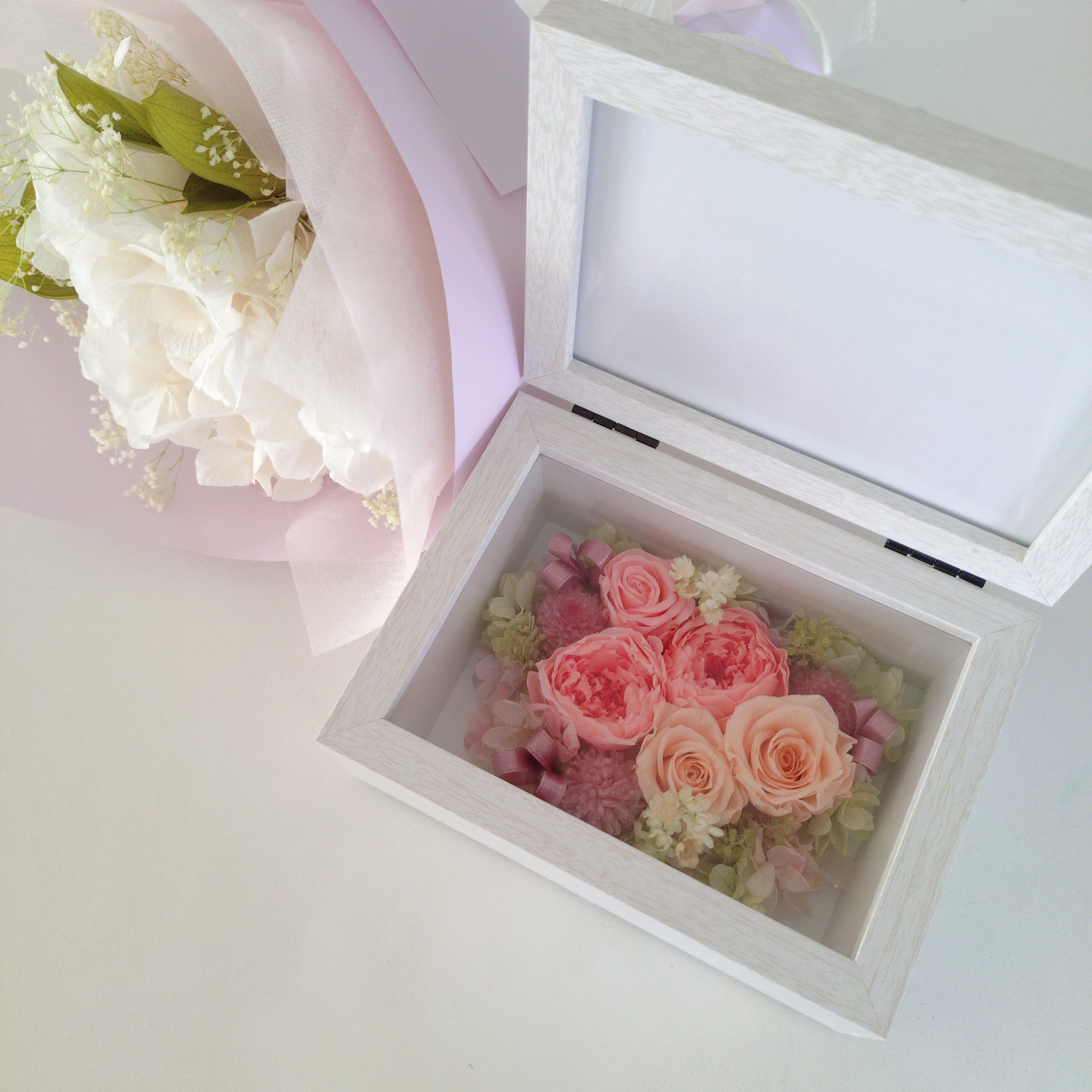 プリザーブドフラワーフォトフレーム