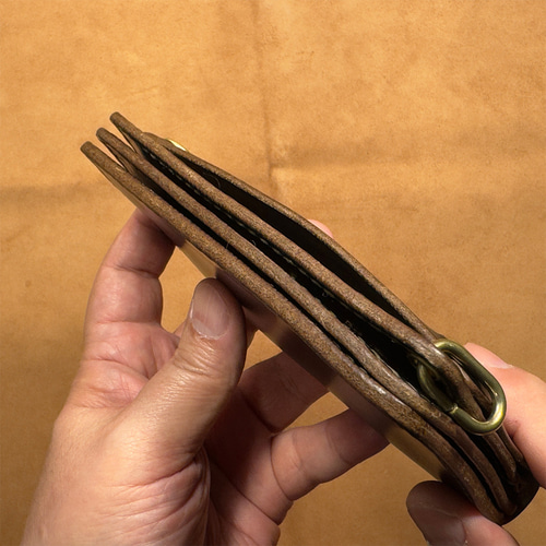 クロムエクセルレザー・ブラック茶芯｜ミドルトラッカーウォレット