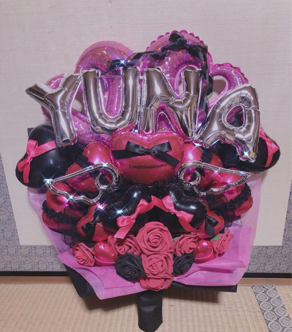 成人式　バルーンブーケ　生誕祭　推し　花束　成人祝い　卒業　バルーンアレンジ