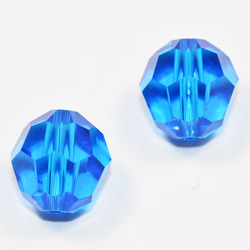 スワロフスキー ＃５０００ カプリブルー ８ｍｍ クリスタライズ ビーズ 2枚目の画像