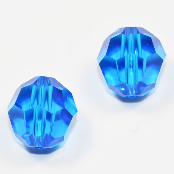 スワロフスキー ＃５０００ カプリブルー ８ｍｍ クリスタライズ ビーズ 2枚目の画像