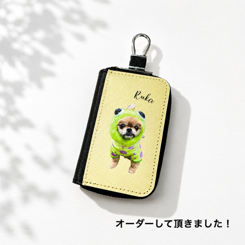 オーダーメイド 】ペット 写真 スマートキーケース puレザー オーダー