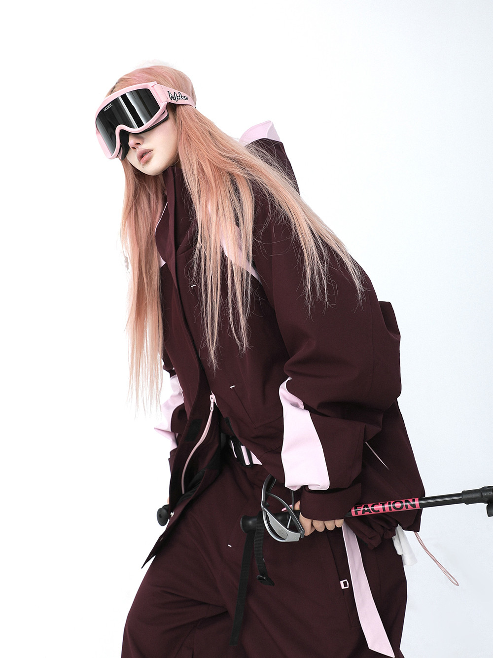 25-26秋冬限定 スノーボードウェア 上下セット スノボウェア スキーウェア 紫 ユニセックス SN008