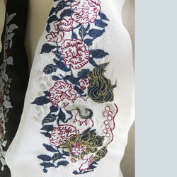 刺繍半衿・唐獅子牡丹 8枚目の画像