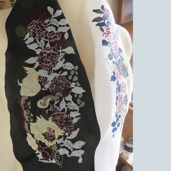 刺繍半衿・唐獅子牡丹 9枚目の画像