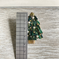 【Forest tree】クリスマスツリー刺繍ブローチ⭐︎クリスマスギフト⭐︎受注制作品 6枚目の画像