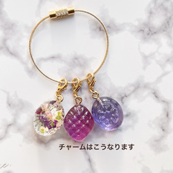 3粒セット 秋のレトロキャンディ ピアス・イヤリング・イヤーカフ　べっこう　ブラウン　ベージュ　チャーム変更可能　シェル 11枚目の画像