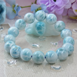 まゆ様♥️大粒ラリマー 猫ちゃん＆アイスラリマー天然石ブレスレット まゆ様♥️大粒ラリマー 猫ちゃん＆アイスラリマー天然石