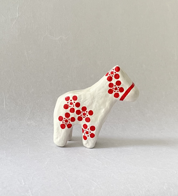 2026干支 2026年午 馬 午年 梅模様 正月飾り 招福 張り子 張子 干支