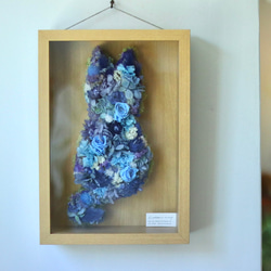 【Flower cat 】ネコのドライフラワーBOX お好きな色で作ります。フラワーギフト　誕生日　結婚式　ねこ　猫　 3枚目の画像