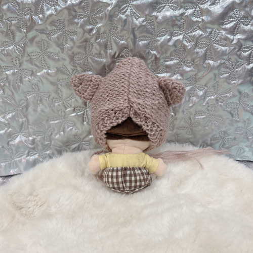 ちびぬい ハピぬい 毛糸 帽子 服 くま耳 chibinui wear ピンク