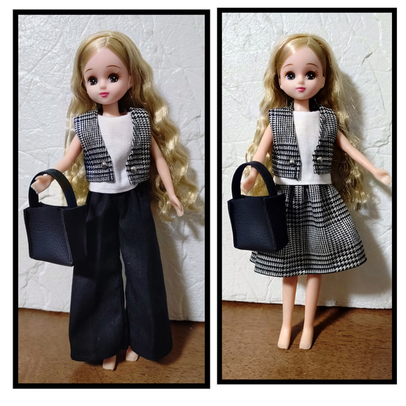 リカちゃん　服　ハンドメイド　着回しコーデセット 2枚目の画像