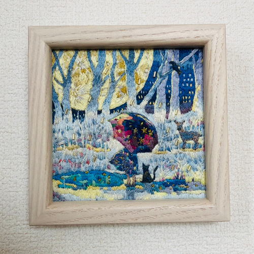 トロイメライ 刺繍絵画（額装） 絵画 渥美彩〜糸彩itosai〜 通販
