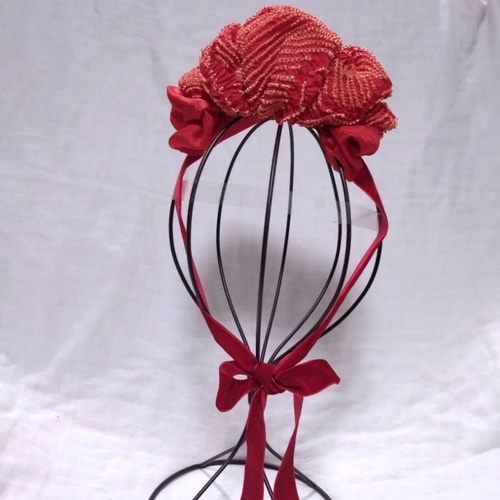 10061】七五三☆顎紐リボン別途☆ひな祭り・成人式・髪飾り・ヘッド