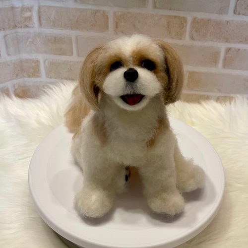 シーズー うちの子オーダー2025 羊毛フェルト momoichigo 羊毛フェルト