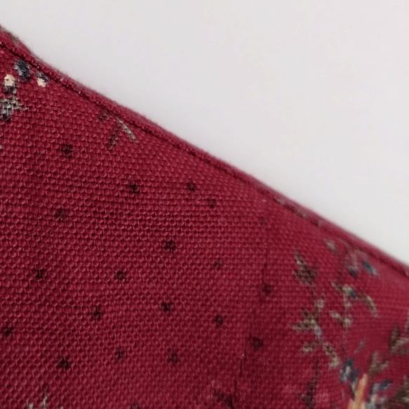 再販！× 6  新型！ ボタニカルコットンの前開きトップ  リングスラブエンジェルソフト加工  ワインレッド 14枚目の画像