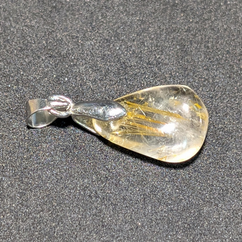 1 ルチルクォーツ　18金　ペンダント　金線水晶　金運　風水　18k　財運 1 ルチルクォーツ 18金 ペンダント 金線水晶 金運 風水 18k 財運