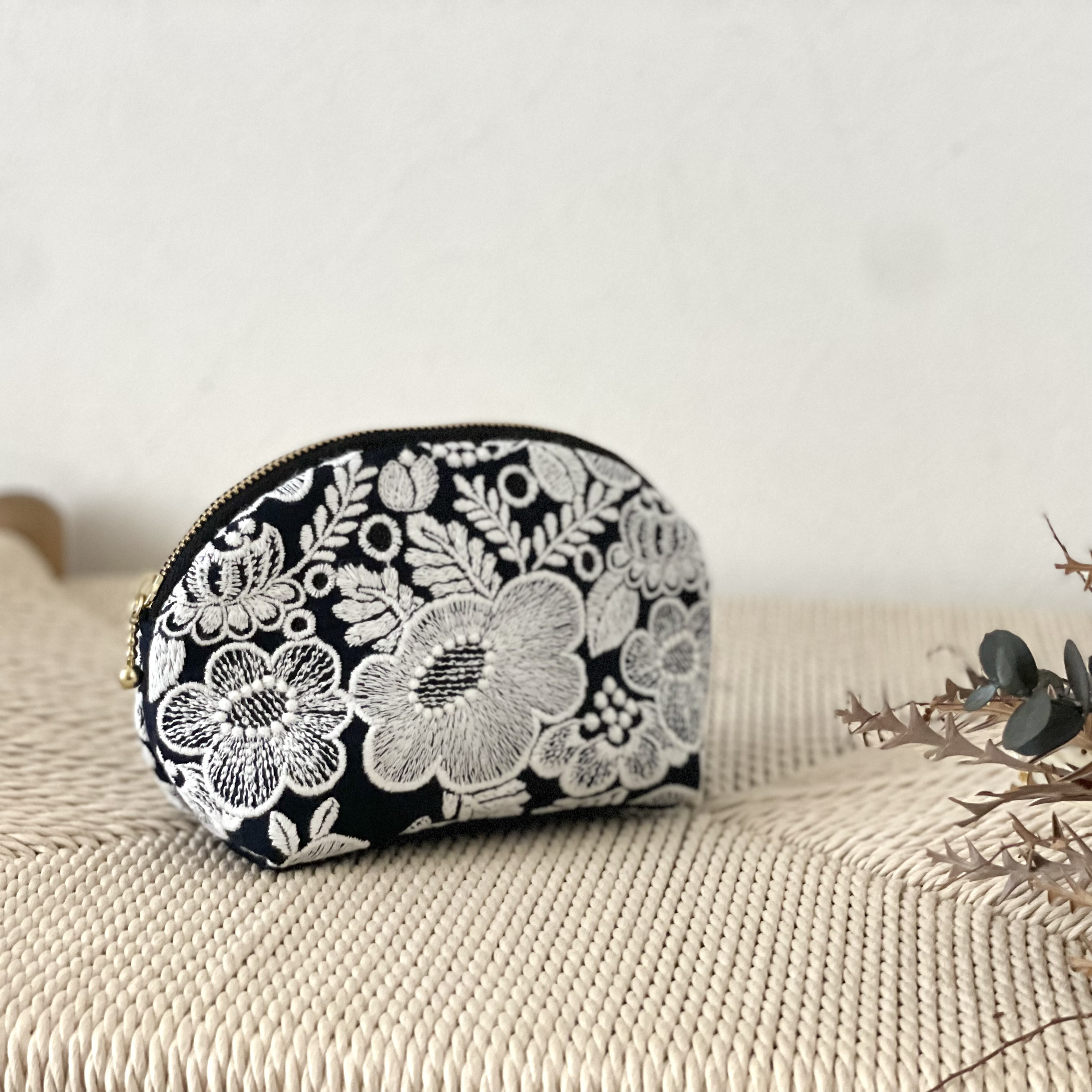 ⚮̈ミナペルホネン　シェルポーチ　smile flower