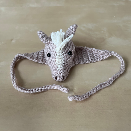 犬猫用かぶりもの】馬の帽子 2026年干支 うま 午年 新年撮影 手編み